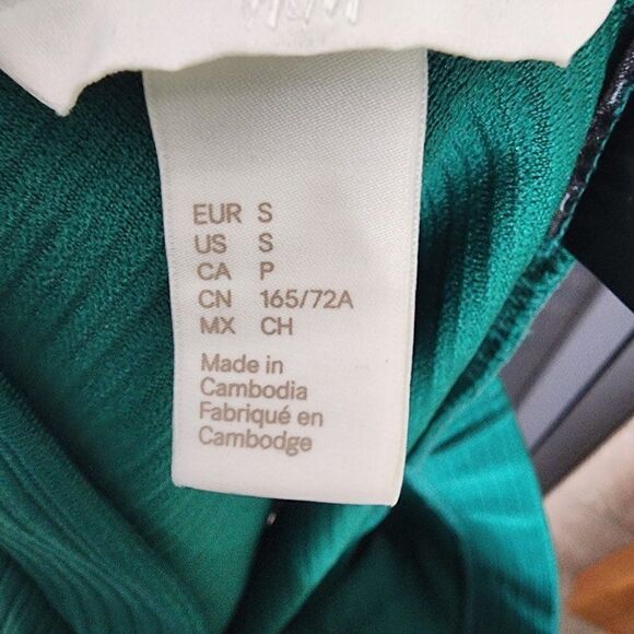 H&M Women’s 100% Polyester The Pencil Skirt Forest Green Size S - Picture 4 of 6